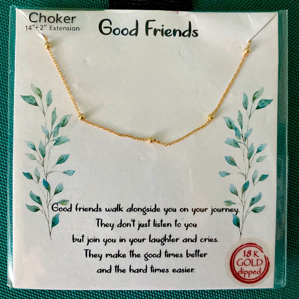 Good friends - delicate chain - choker 16”